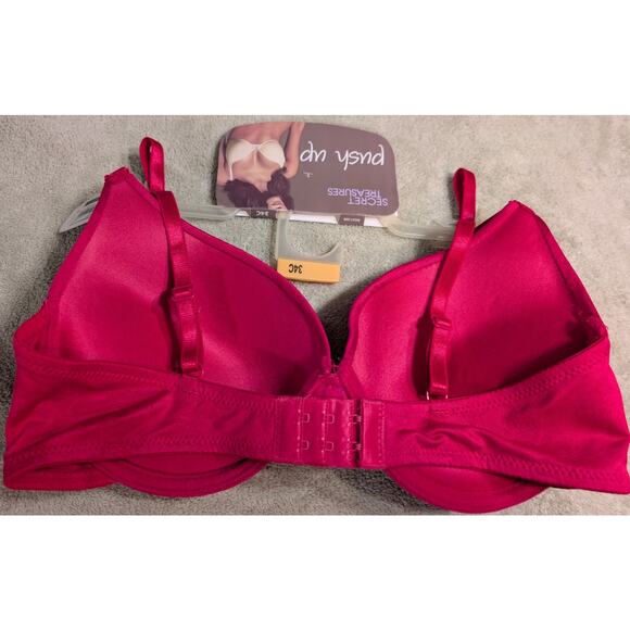Secret Treasures Push Up 34 C 34C Bra Pink Underwire New Tags Floral Padded - Picture 2 of 4